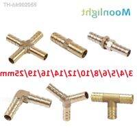 ✷▲◑ Brass Barb Pipe Fitting Straight Elbow T Y X Shape 2 3 4 Way Connector for 6mm to 19mm 8mm 10mm 14mm 16mm 4mm Copper Water Tube