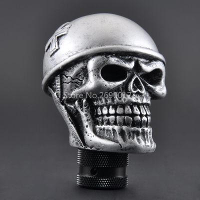 Silver Helmet Skull Universal Auto Car Gear Shift Knob Lever For SUV Crossover Truck Wagon Hatchback Coupe
