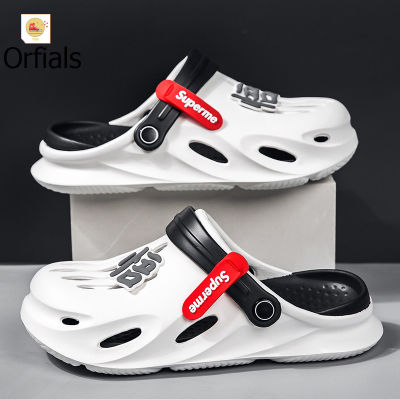 Orfials 🌴🌴รองเท้าแตะผู้ชาย รองเท้าหัวโต นุ่มลื่น 2023 ฤดูร้อนใหม่ ขายร้อนพร้อมส่ง รองเท้าสลิปออน รองเท้าแตะชายหาดฤดูร้อนของผู้ชายรองเท้าแตะ