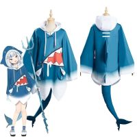 ✆ Hololive English Vtuber Gawr Gura Shark Cosplay Costume Top Outfits Halloween Suit Set