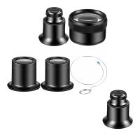 5 Pcs Jewelers Loupe Portable Monocular Magnifier 10X 20X Eye Loop Magnifying Glass for Magnifier Lens Watch