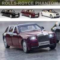 ♝ஐ✴ 1:24 ม้วน Royce Phantom โมเดลรถยนต์อัลลอยด์ มีเสียง และไฟ ของเล่นสําหรับเด็ก