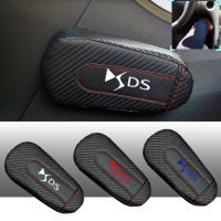 [Automobile accessories] สำหรับซีตรอง DS DS4 DS4S DS7 DS6 DS3 DS5LS 1ชิ้นเบาะหนังคาร์บอนไฟเบอร์ที่วางขาอุปกรณ์ตกแต่งภายในรถที่เท้าแขน