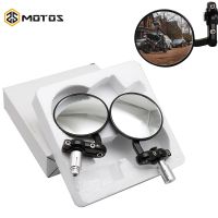 【hot】 MOTOS 2pcs/Pair Motorcycle Rear View Mirrors Round 7/8  Handle Bar End Motorbike Side Mirror