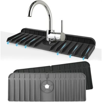 ▨ Kitchen Sink Splash Guard Cheweetty Kitchen Guard For Faucet Kitchen Splash Guard For Sink Silicone Faucet Mat Sink Splash