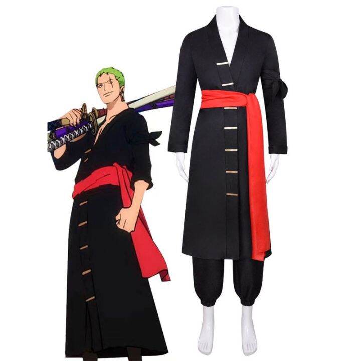 【Ready Stock😎】 Roronoa Zoro Cosplay Costume Pirate Hunter Wano Country