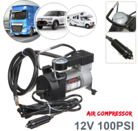Braun Mall【ส่งจากกรุงเทพ】เครื่องเติมลมยางแบบดิจิตอลแบบพกพาขนาด 100PSI 12V แบบดิจิตอล