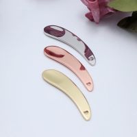 【YF】 1pcs Metal Zinc Mini Cosmetic Spatula Curved Scoop Gold Silver Makeup Mask Cream Spoon Eye Stick Face Body Tools