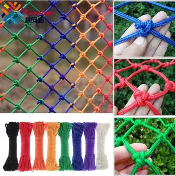 Hemp Rope Net Child Safety Net Rope Fence Stairs Balcony Railings Garden  Playground Safety Protection Rope Netting Climbing Net for Kids