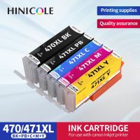 HINICOLE 5 PACK PGI-470 CLI-471 pgi470 cli471 470 471 Full Ink cartridge compatible for Canon PIXMA MG5740 MG6840 TS5040 TS6040 Ink Cartridges