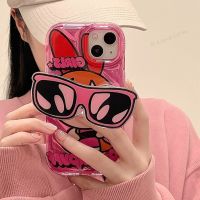 เคสโทรศัพท์การ์ตูนสำหรับiPhone 11 13 14 12 Pro Max 6 6S 7 8 Plus X XR XS MAX SE 2020 11Pro 7 + 8 + กรณีPowerpuff Girlนุ่มน่ารักซิลิโคนป้องกันกันกระแทกฝาครอบ