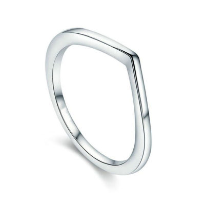 [In stock]2019 แหวน Wish Shining บุคลิกภาพเรขาคณิต V รูปหยดน้ำแหวนข้อต่อแฟชั่นเรียบง่ายแหวนหางแหวนหญิง gift