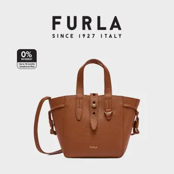 Furla Sally Charcoal Saffiano Leather Tote bag, Luxury, Bags