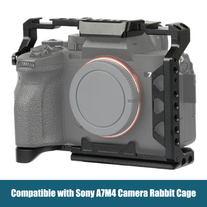 อะลูมินัมอัลลอยกันรอยขีดข่วนโครงใส่กล้องโครงใส่กล้องเครื่องกันสั่นแบบมือถือสำหรับ-sony-a7m4-m3-r3หลายแบบที่โครงใส่กล้องได้