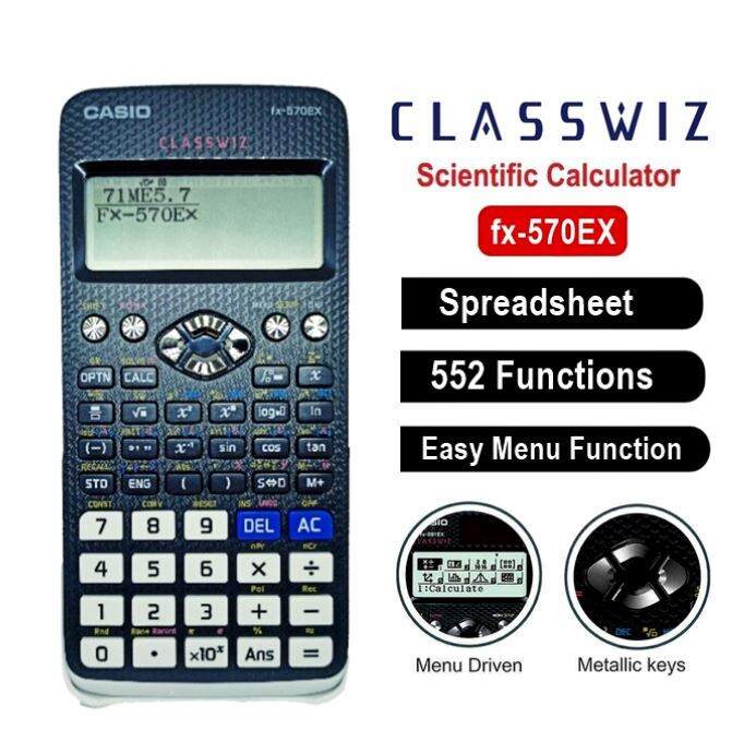 Casio Scientific Classwiz Calculator with 552 Functions for School and