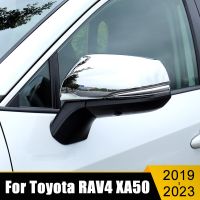 ABS Carbon Car Rearview Mirror Side Molding Cover Trim For Toyota RAV4 XA50 2019 2020 2021 2022 2023 RAV 4 Hybrid Essories