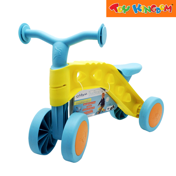 Chillafish ItsiBitsi 4Wheel First RideOn Blue and Yellow Balance