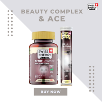 ( ส่งฟรี ) SwissEnergy Beauty Complex 1 ACE 1 บำรุงเส้นผม ผิวพรรณ และเล็บในรูปแบบกัมมี่ ทานง่าย แก้ปัญหาผมชี้ฟู