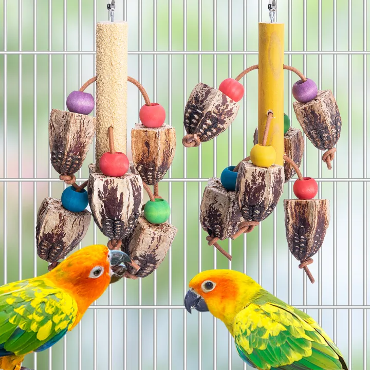 Westcoolpet Parrot Toy Antifade Bite Resistant Teeth Grinding Hanging