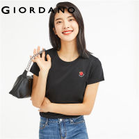 Giordano ผู้หญิง เสื้อยืดคอกลมแขนสั้น Free Shipping 13322221