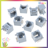 Bhece เครือข่ายอินเทอร์เน็ตคอมพิวเตอร์8P8C RJ45 10ชิ้น/ล็อตปลั๊กเสียบ PCB