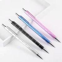 0.5/0.7mm Striped Metal Automatic Pen Children Students Can Replace The Core Pencil Creative Small Gift Prizes Wholesale