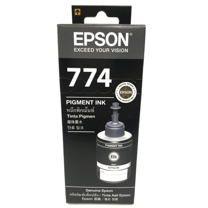 epson-ink-refill-t774-หมึกเติมสีดำของแท้เอปสัน-t774-ใช้สำหรับเครื่องพิมพ์อิงค์แทงค์รุ่น-m100-m105-m200-m-205-l655-l605-l1455