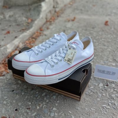 Converse All Star Ox (Classic) White 100% รองเท้าผ้าใบคอนเวิส สีขาว สียอดนิยม ลดราคาพิเศษ!!! และของแถมมากมาย จัดส่งฟรี!!! 1-2วัน รับของ