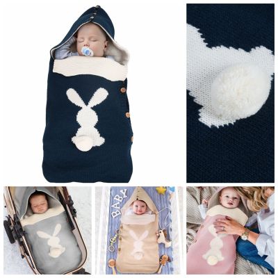 Sleeping Bag Baby Girl Infant Envelope Boy Knitted Sleep Sack Footmuff for Stroller Kids Sleepsack Newborn Swaddle
