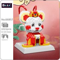 DAIA 66857 Chinese Zodiac Peking Opera Costume Mouse Animal Model 3D Mini Diamond Blocks Bricks Building Toy for Children no Box