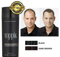 Toppik Hair Building Fiber ไฟเบอร์ ปิดผมบาง เพิ่มผมหนา ขนาด 27.5 กรัม (สีDARK BROWN) 2ชิ้น