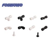 1/4" No Buckle Slip Lock Quick Connectors Low Pressure Misting Nozzles System Coupling Adapters Black White Color Optional 5Pcs