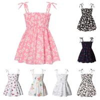 2-6 Years Girls Dresses Kids Summer Sleeveless Strap Princess Dress Cotton Flower Print Children Clothes Girl Casual Sundress  by Hs2023