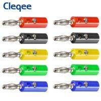 Cleqee P3003 10ชิ้น4มม. กล้วยอะแดปเตอร์สกรูล็อคหัวเชื่อมปลั๊กไม่มีเครื่องประดับ Diy เชื่อมสำหรับลำโพงวิทยุ5สี