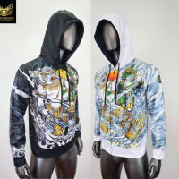 YAKZA HOODIE ลาย 009 hood เสื้อกันหนาว กันแดด กันลม เสื้อฮู้ด เสื้อคลุม ใส่สบาย ใส่ได้ทั้งชายหญิง เลือกได้ทั้งแบบสวมและมีซิป