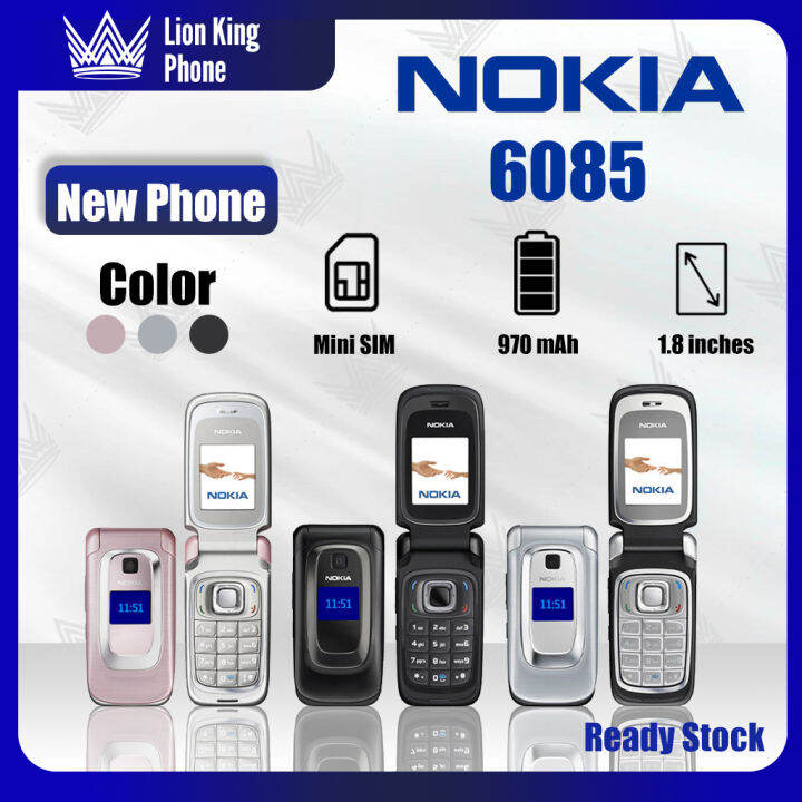 Original Flip Feature Phones Mobile Phone 2G version for Nokia 6085
