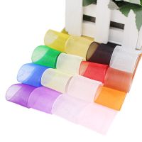 (50 yards/roll) Organza Ribbon gift wrapping decoration Christmas ribbons (12/15/20/25/40/50mm) Gift Wrapping  Bags