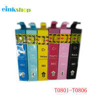 【Customer favorite】 Einkshop 1ชุดสำหรับเอปสัน T0801-T0806หมึกเอปสัน P50 Stylus Photo PX630 PX650 PX660 PX700W PX730WD PX720WD PX701W