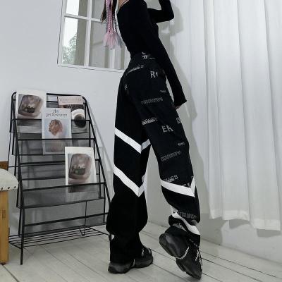 HOUZHOU Hip Hop Baggy Jeans Harajuku Streetwear Women Wide Leg Denim Trousers Loose Oversize Korean Fashion Hippie Pants Casual