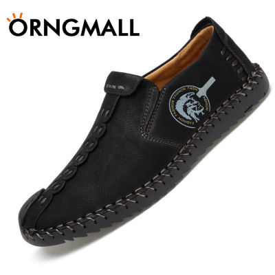 ORNGMALL Breathable รองเท้าผู้ชายรองเท้าผู้ชายผ้าใบรองเท้าสบายๆ Loafers ผู้ชายรองเท้าแฟชั่นน้ำหนักเบาสบายรองเท้าผู้ชายประดิษฐ์หนังนุ่มรองเท้าขนาด 38-46