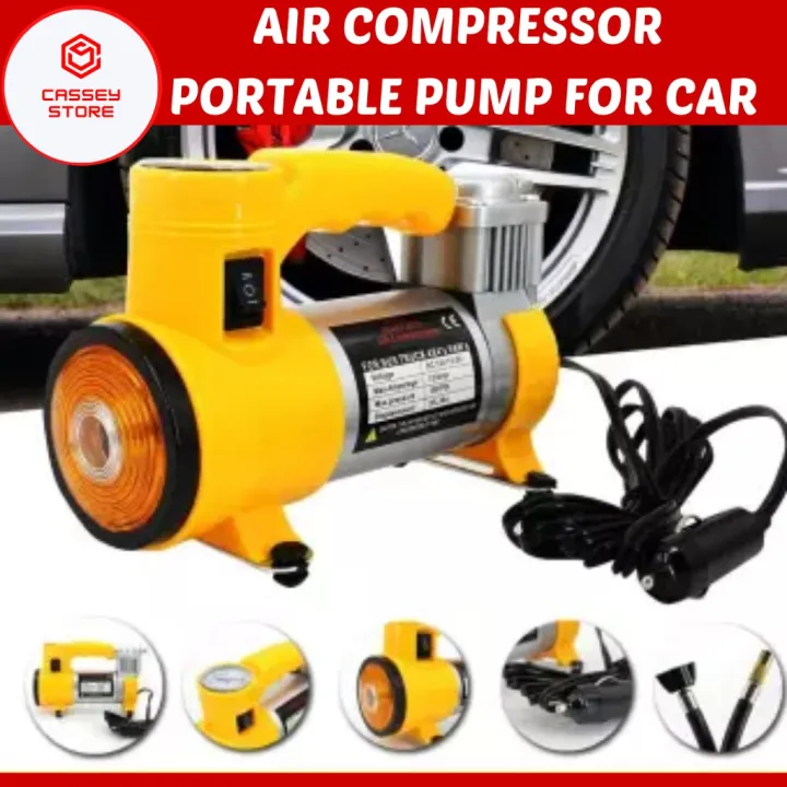Air Compressor Pump with Working Light Car Portable Heavy Duty Tire