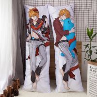 2D Genshin Impact Dakimakura Handsome Tartaglia Pillow Cover Hugging Body Pillow Japan Anime Game Pillowcase Otaku Pilow 150X50