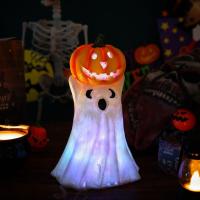 Creative Halloween Glowing Ghost Pumpkin Figurines Party Decoration Home B2B5