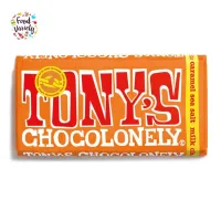 [สินค้าพร้อมจัดส่ง]⭐⭐Tonys Chocolonely Milk Chocolate Caramel Sea Salt 180g โทนี่ ช็อกโคโลนลี่ ช็อกโกแลตนมคาราเมล ซีซอลต์ 180กรัม[สินค้าใหม่]จัดส่งฟรีมีบริการเก็บเงินปลายทาง⭐⭐