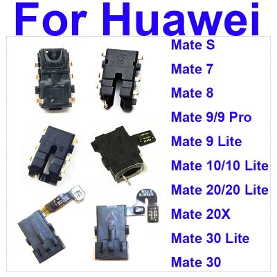 Audio Jack Flex Ribbon สําหรับ Huawei Mate S 7 8 9 10 20 30 Lite Pro 20X หูฟัง หูฟัง โมดูลพอร์ต Flex Cable อะไหล่ซ่อม