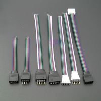 [HOT JJRQQZLXDEE 574] 5Pcs ชายหญิง4pin 5Pin LED Strip สายเชื่อมต่ออะแดปเตอร์ RGB RGBW หลอดไฟ RGB RGBW Controller การเชื่อมต่อ