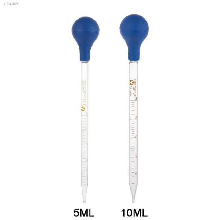 ∏ 5 10ml Rubber Head Glass Dropper Graduated Pipettes Glass Pipettes 