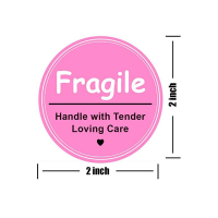 500pcs FRAGILE Handle With Care Shipping Label Sticker 2 inch Fragile Warning Sticker For Personal Gift Bag Box Shipping