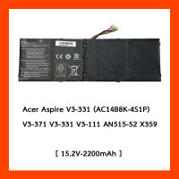 Battery Acer Aspire V3-331 AC14B8K-4S1P : 15.2V-2200mAh Black แบตเตอรี่โน๊ตบุ๊ค