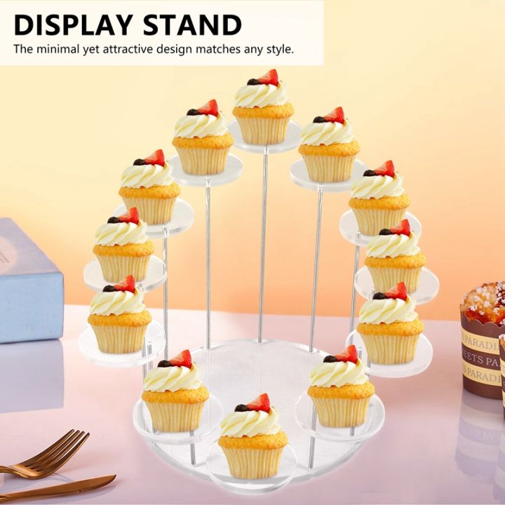 2pcs-round-acrylic-cupcake-stand-premium-cupcake-holder-cupcake-display-stand-dessert-stand-pastry-platter-display